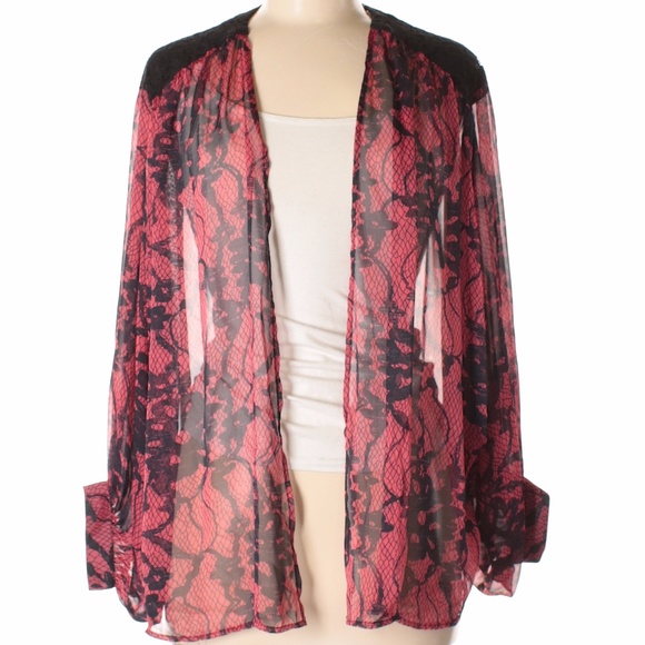 LIKE NEW Med Sheer Asian & Boho Kimono - Picture 2 of 4